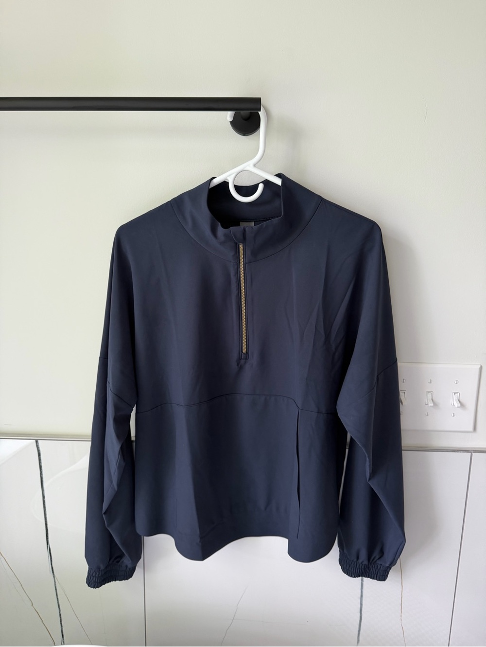 RHONE Navy Half-Zip Pullover Jacket